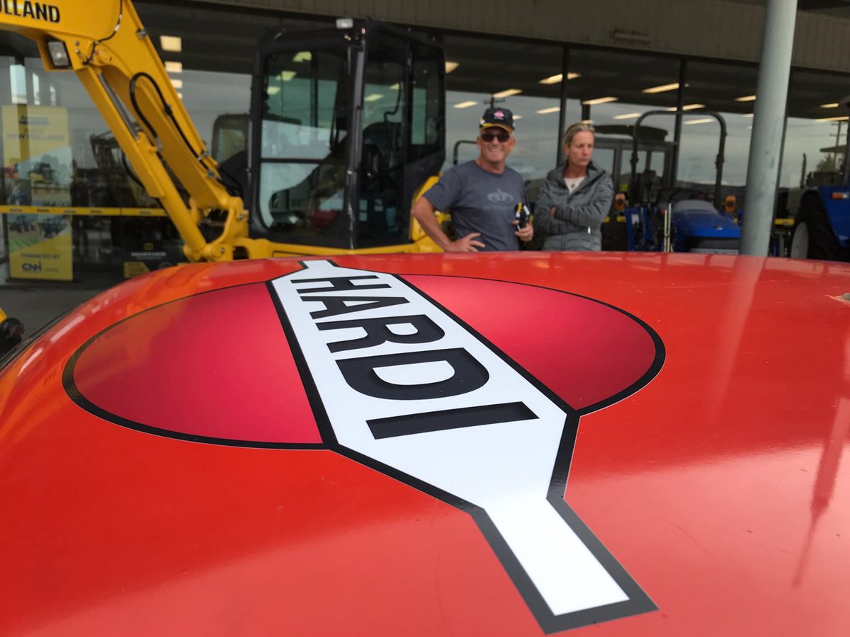 HARDI_Australia's tweet photo. Excitement is in the air as the #BeyondBitumen Rally 2018 kicks off right now in Bathurst! The crew is at HARDI's dealer On-Trac Ag showing off the Datto. Big shout-out to On-Trac's Peter Russel and his team for joining HARDI in supporting #BeyondBlue https://t.co/JlOBctM98t