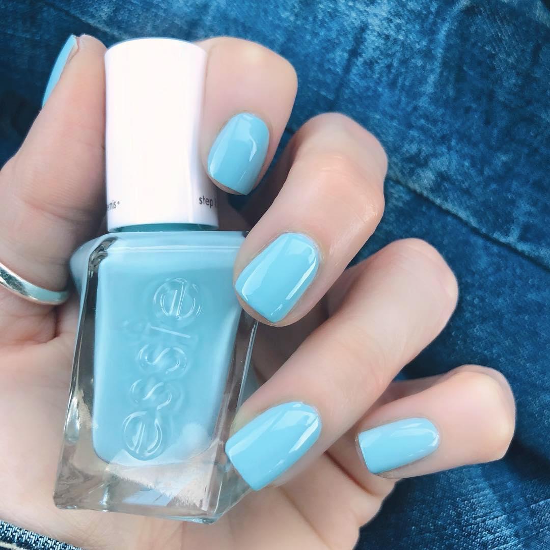 wedding season is upon us and we have your something blue: a #gettingintricate mani from @reem_acra for #gelcouture! this sky blue beauty surely won't disappoint 💙#essiewedding snag it: bit.ly/2GcTdQz