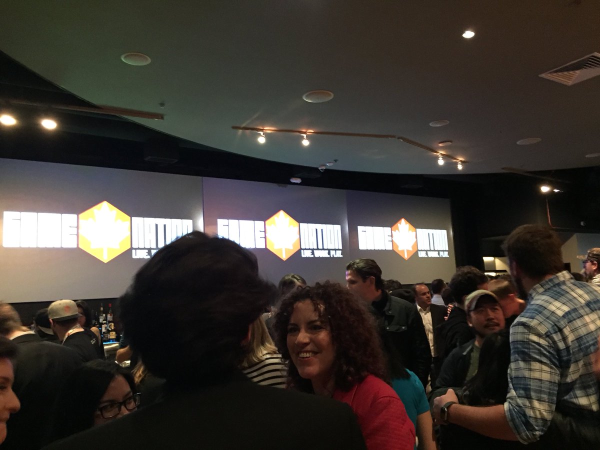 GameNationGDC's tweet photo. #gamenationGDC laughs, fun #Canada #devlife #GDC2018 #GDC thank you to all our sponsors!!! @snowedinstudios @Other_Ocean @LudiaGames @BigVikingGames @dominioncitybc @OMDCtweets @anumerique @Tkn_Play @CanCGSF @Framestore @NATI_NL @UbisoftCanada @Telefilm_Canada https://t.co/wIOSZ8izBF