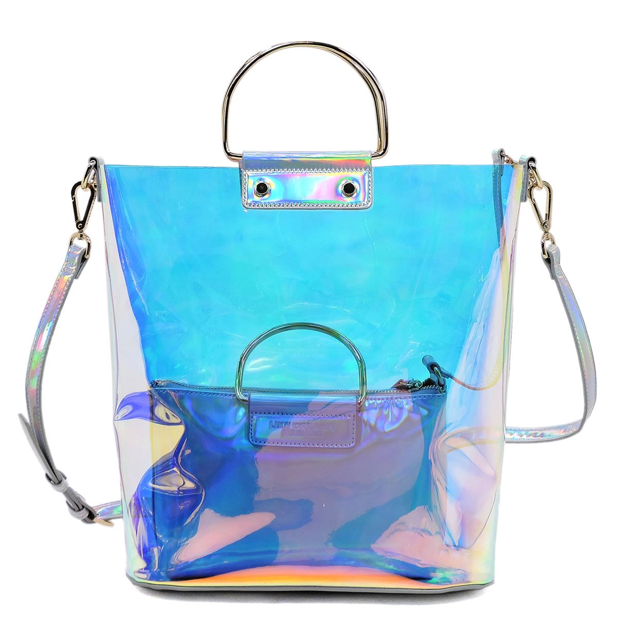 LetsShoeShop's tweet photo. Oh So Chic Hologram Tall Bucket Tote Crossbody Handbag #fashion #style #hologram #handbag #tote https://t.co/jHjwukSFRW https://t.co/D8zb2BEExi