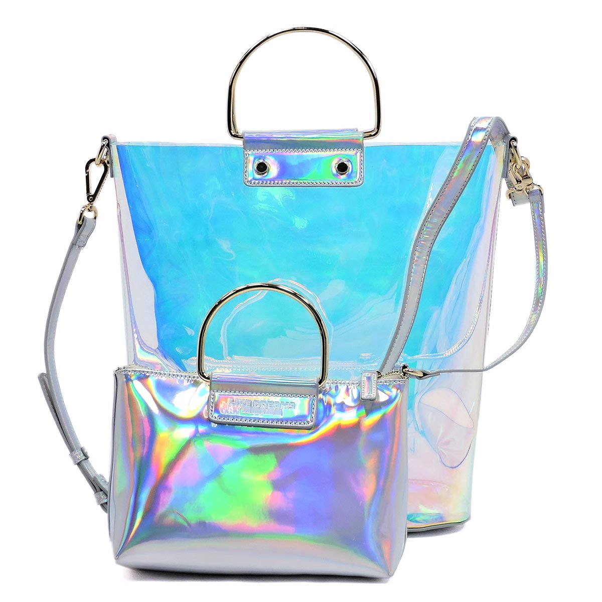 LetsShoeShop's tweet photo. Oh So Chic Hologram Tall Bucket Tote Crossbody Handbag #fashion #style #hologram #handbag #tote https://t.co/jHjwukSFRW https://t.co/D8zb2BEExi