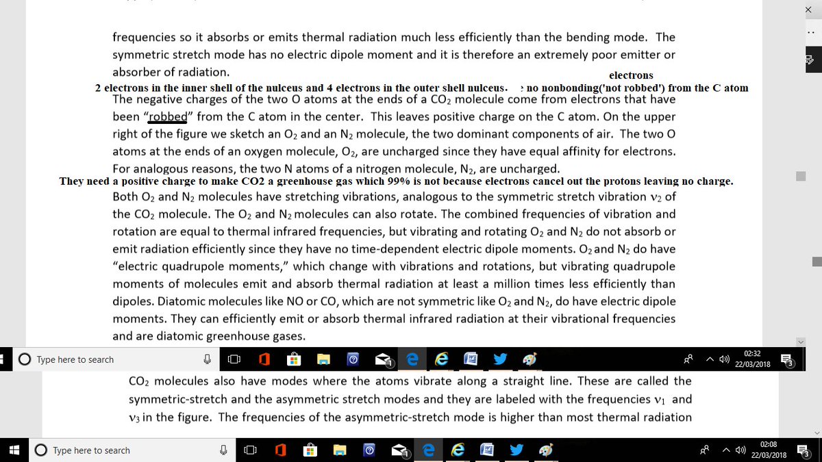 LindsayyuleS's tweet image. #climatetutorial 99% CO2 does not absorb as (no nonbonding) electron pairs cancel out protons leaving 99% CO2 with no charged molecules.