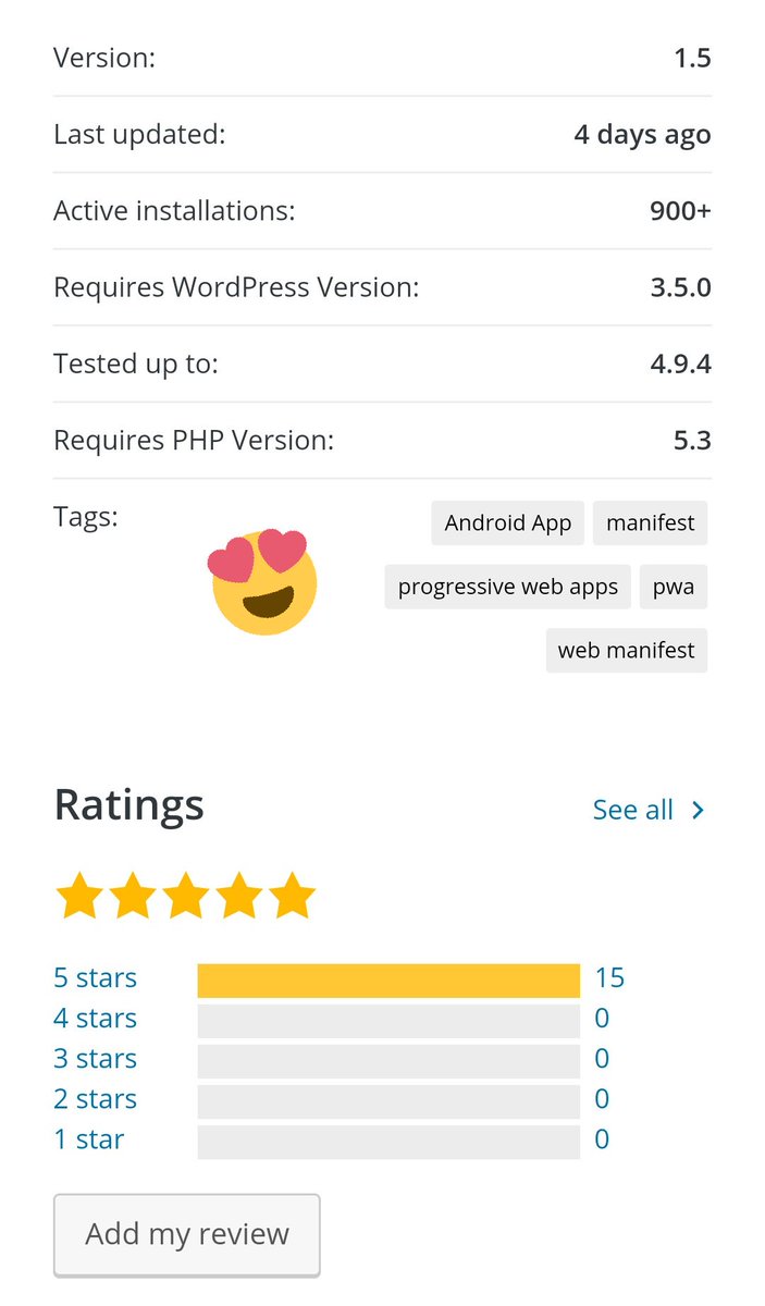SuperPWA's tweet photo. 900+ Active Installations 😍😍
Want to convert your #WordPress website into Progressive Web Apps instantly? 

Try our #SuperPWA plugin now: https://t.co/6R2ipASApf https://t.co/iP4EZNfMuI