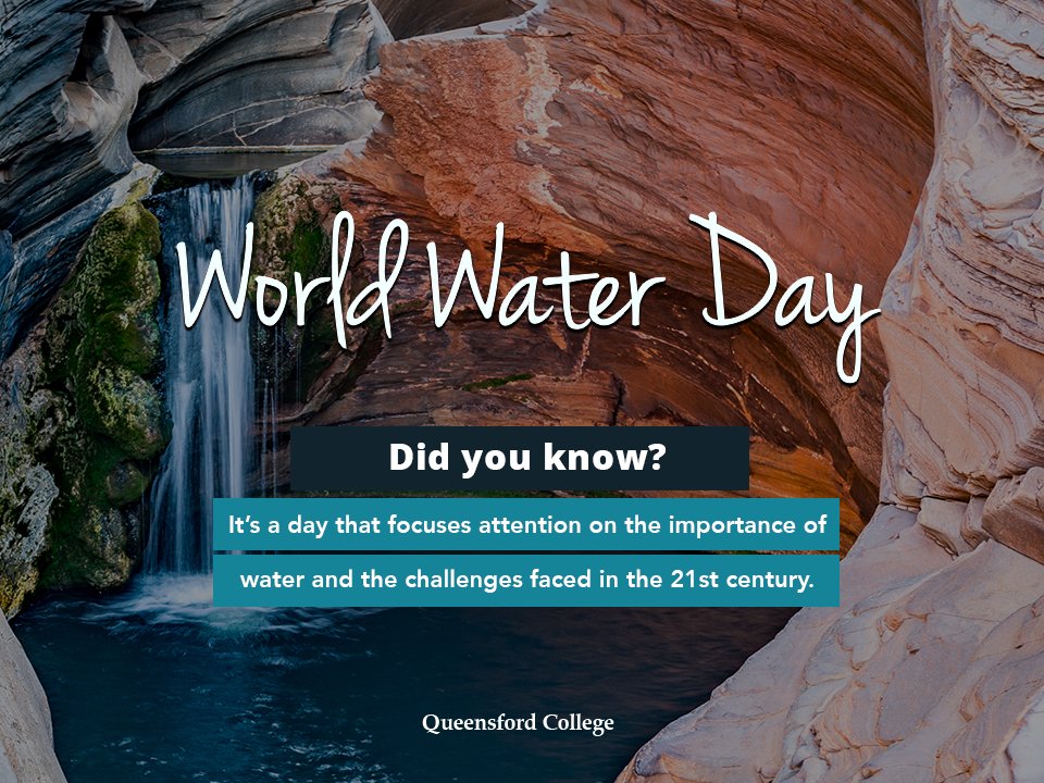 QsfordCollege's tweet photo. Water is the fuel of our bodies. Drinking water can boost mental performance when studying. But did you know that damaged ecosystems affect the quantity and quality of water available for us to consume?
#worldwaterday https://t.co/wTlyC6JXdj