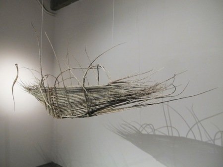 these pieces from adejoke tugbiyele's 'grassroots' show look like there's a wind going through them
