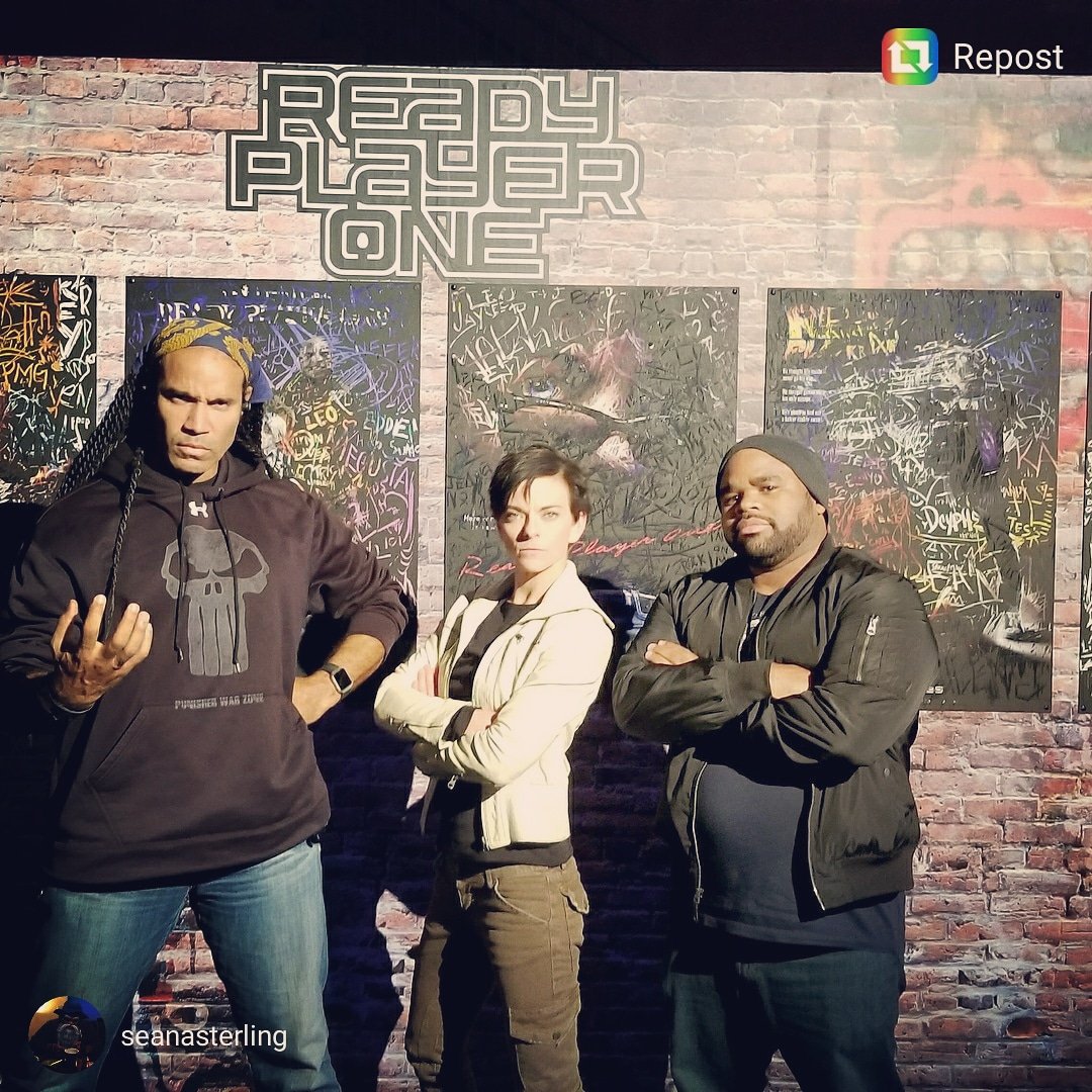 TJStorm01's tweet image. Your mission, if you choose to accept it : 1. Find the keys. 2. Play Everything. 3. Take the leap. Getting the damn thing done with actor friends Andi Norris and Sean Sterling! #readyplayerone #theoasis #teambeastmode