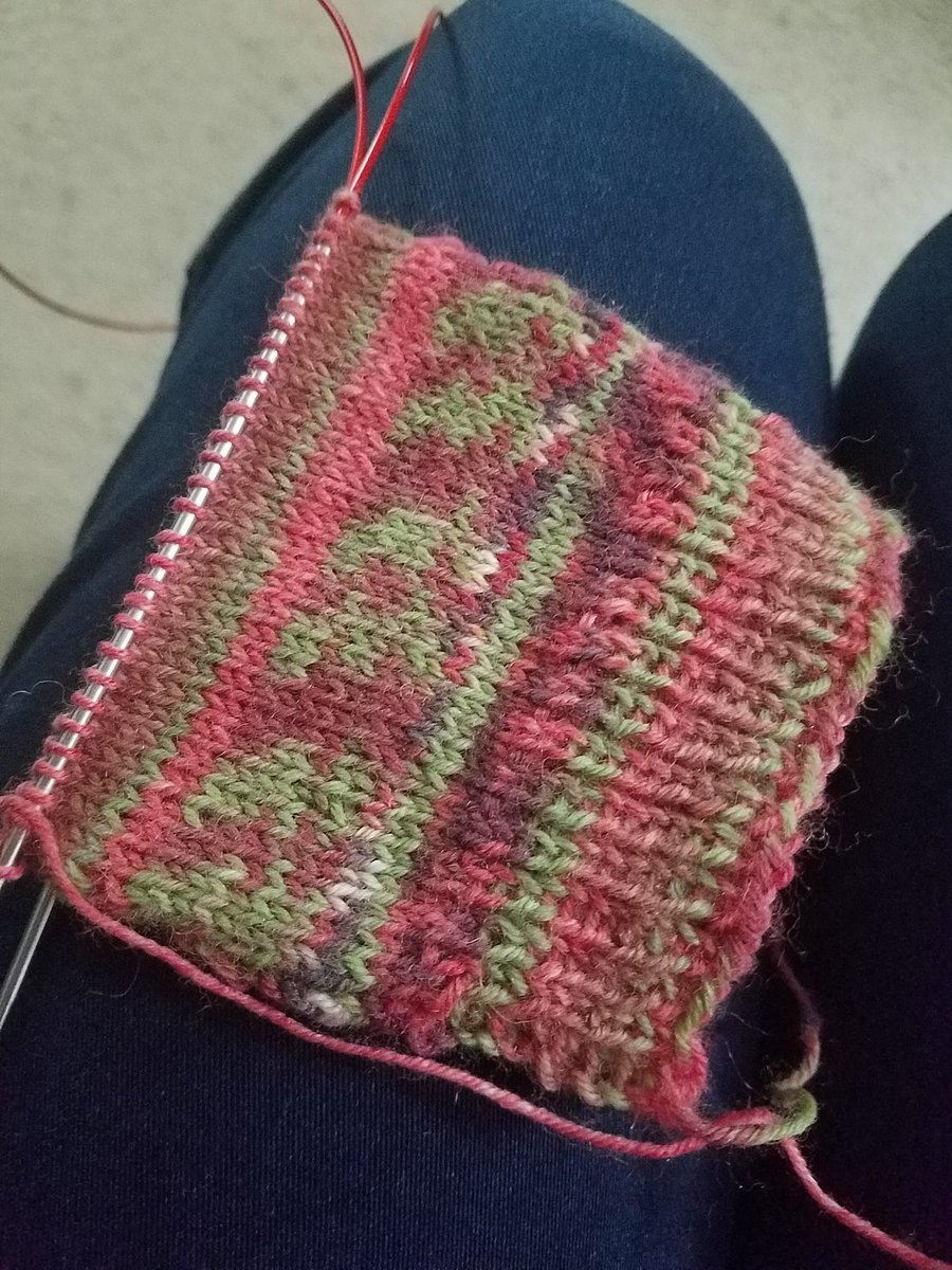 aimerzdean's tweet image. I'm watching the pattern from my Opal yarn express itself, as I knit up my first pair of socks. I'm enjoying myself too much to put it down.  #magicloop #yarntherapy