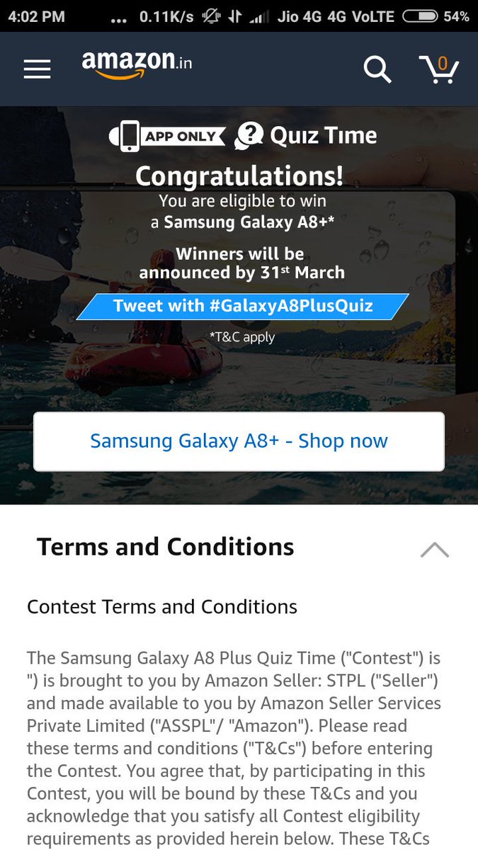 im100Raj's tweet image. #GalaxyA8PlusQuiz
