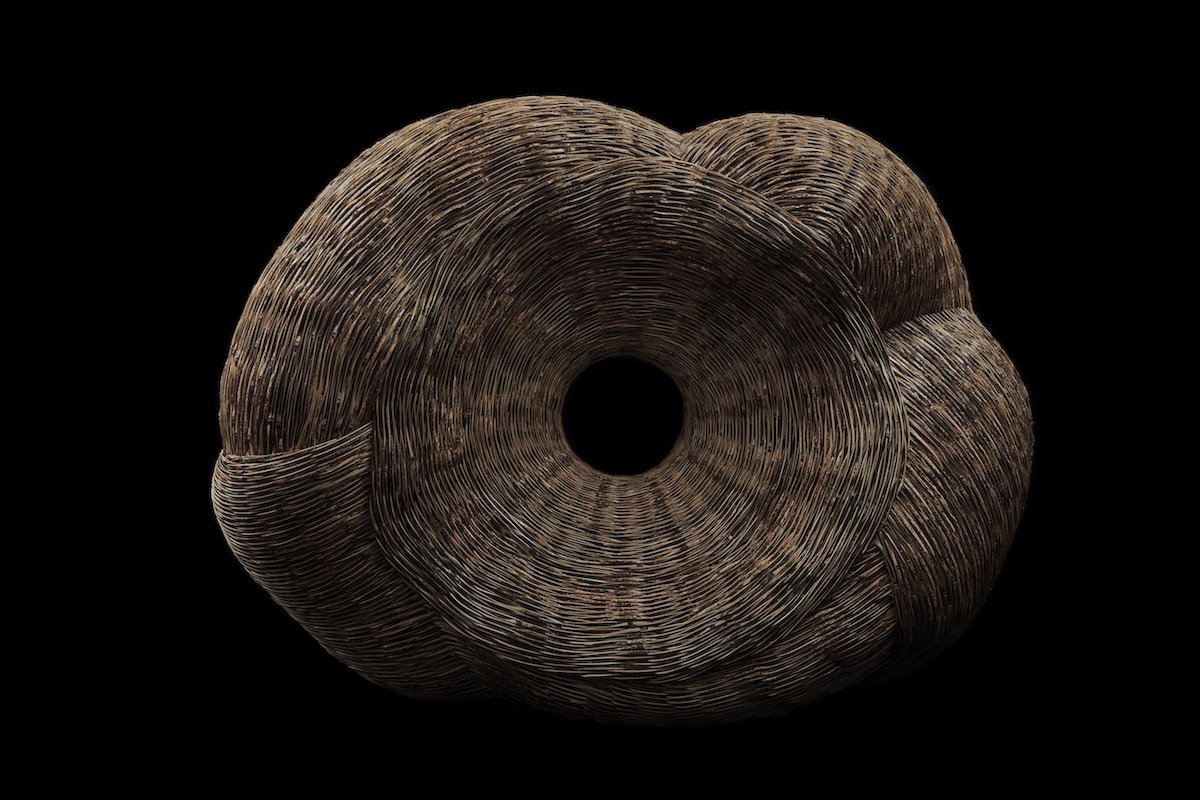 tanabe chikuunsai iv's basketry makes me uncomfortable. in a good way I think. he's the 4th generation in his family to become a bamboo artist