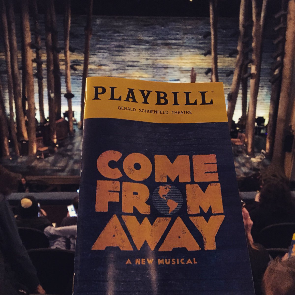 NathanJLodge's tweet photo. 🌍🌍🌍 @wecomefromaway
#tonightsbill #comefromaway #musical #911 #trustory #showtwo #broadway #nyctakethree ✈️ https://t.co/VDOk7lR2o7