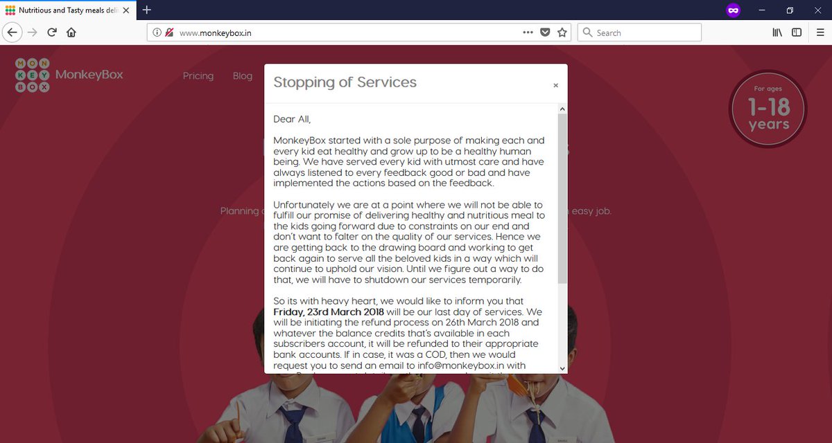 plus530's tweet image. Another #Startup closes its shop. This time its #MonkeyBox