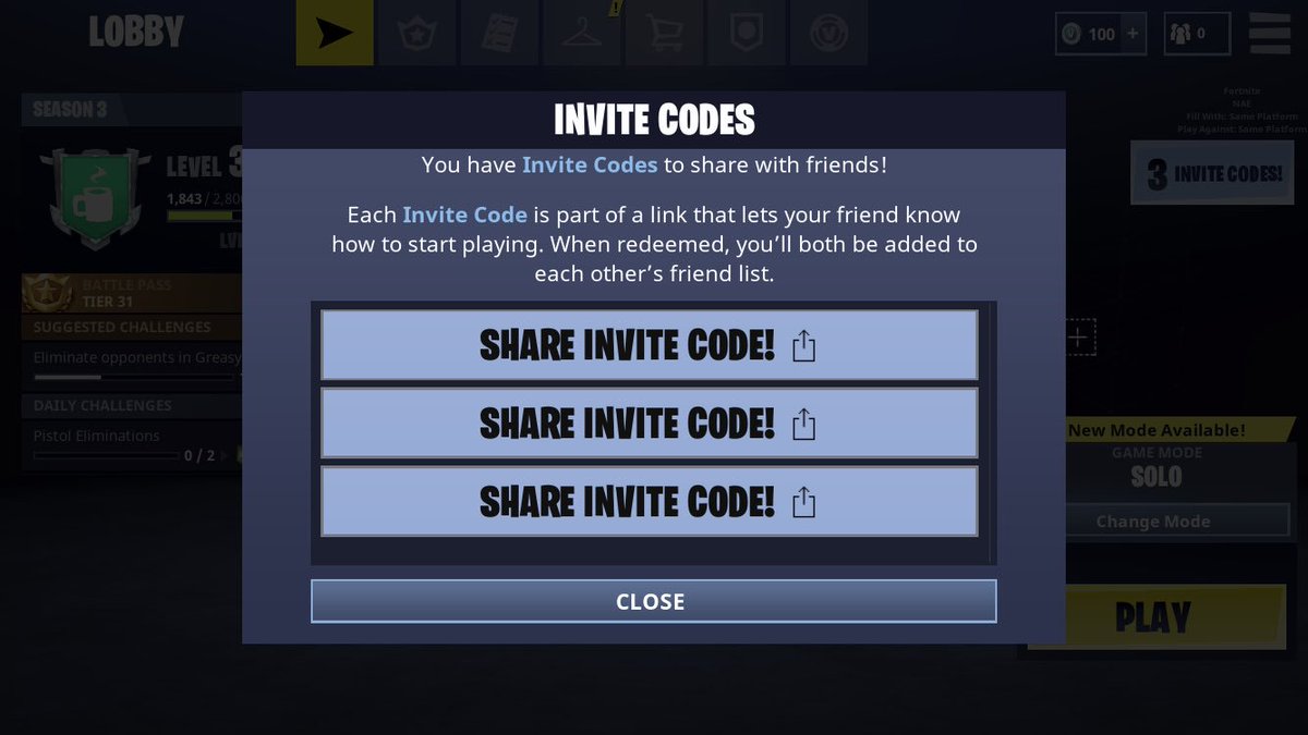 Your invited to join fortnite JUST GOT MORE CODES!! SELLING THEM IF YOU ARE BUYING COMMENT AND I WILL DM(I have proof that I own the codes) ~~> PayPal only you pay first!