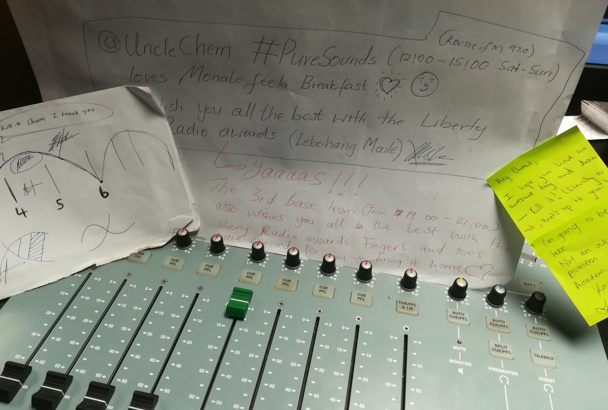 RichardAChemaly's tweet photo. Shout out to the @KovsieFM97 fam! Always great to walk into a studio filled with the loving mad flava! S/O #PureSounds #3rdBase #andisa @lavitagermaine #MonateFelaBreakfast #UltimateCampusRadio https://t.co/vS8f75P8ca