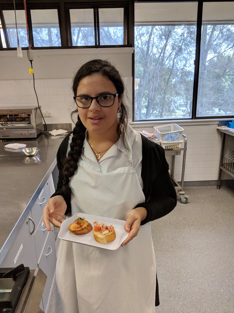 <a href="/SarahRedfernHS/">Sarah Redfern High School</a> Discrete Hospo showing off their Bruschetta