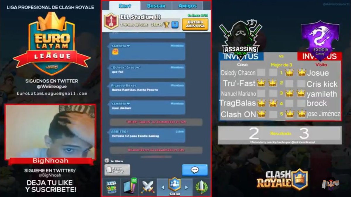 ExodiaGamingHN's tweet photo. Nos imponemos 3-2 en los octavos de final de la @WeELLeague. vs @Assassins_CR Ggs Guys 
#ForçaExodia https://t.co/BvoBFOuiM4