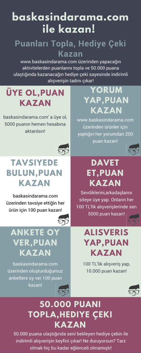 Baskasindarama.com’da neler oluyor! Puanları topla, hediye çeki kazan! Ayrıntılat için baskasindarama.com’u tıklayabilirsiniz🤗🤗
#baskasindarama #alisveris #onlinealisveris #ecommerce2018 #Website #OnlineMarketing #onlineshopping