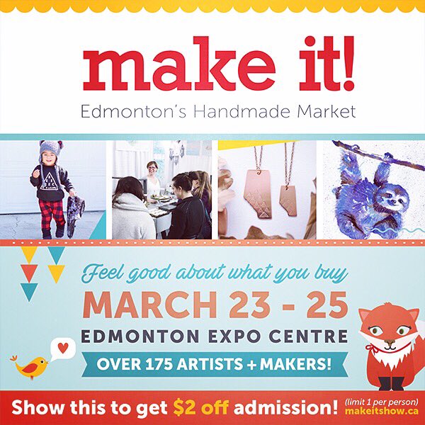 SouthIslandPie's tweet photo. Wahoo! @makeitshow Edmonton is back! You can find us in booth #808
Tag ya friends and show this post to get a couple bucks off at the door! #makeitedmonton #makeitshow #supportlocal https://t.co/eVFDQfUCJQ