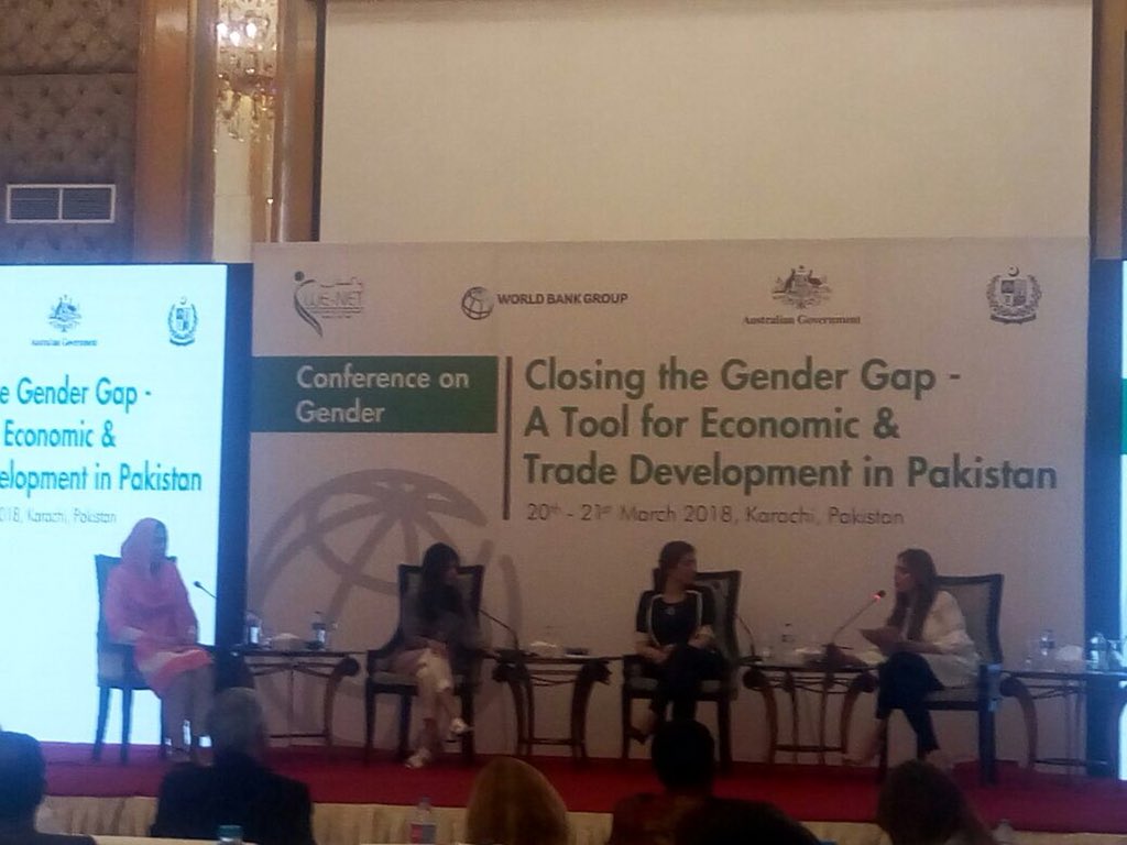 AHT_PvtLtd's tweet photo. Speaking on the textile panel at the conference by @PakistanWENET , Dr. Sara Abedin, Director AHT, emphasised on the need for stronger Government support and industry linkages. 

@ITCnews @kagider @AranchaGlezLaya @sanemoktar https://t.co/Jh6HMqRKTN