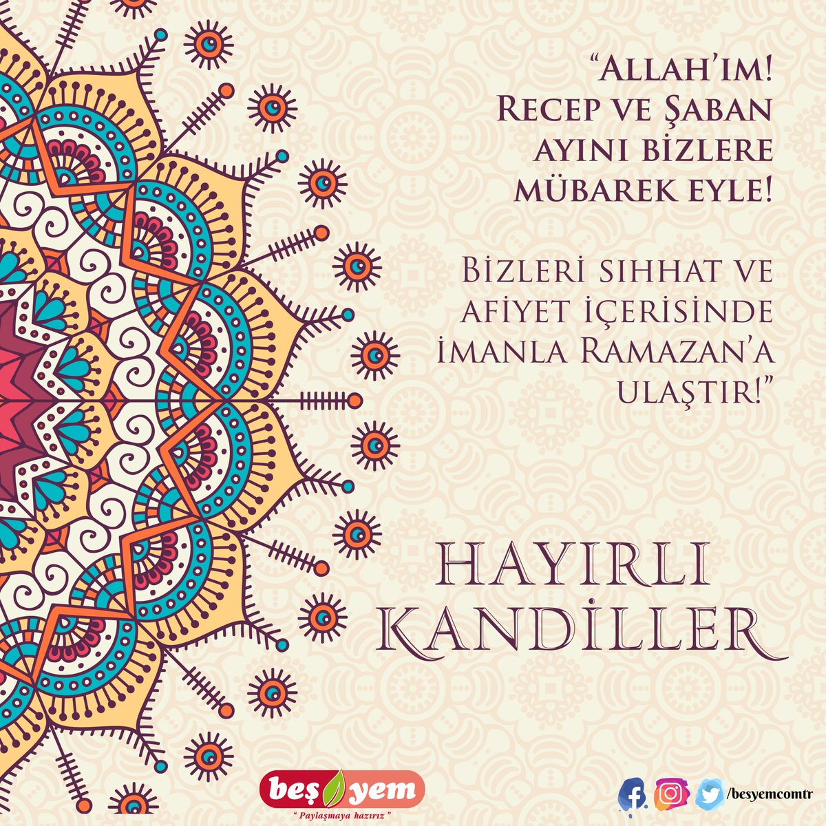 Regaib Kandiliniz Mübarek Olsun
<a href="/besyem/">Beşyem Aş</a>