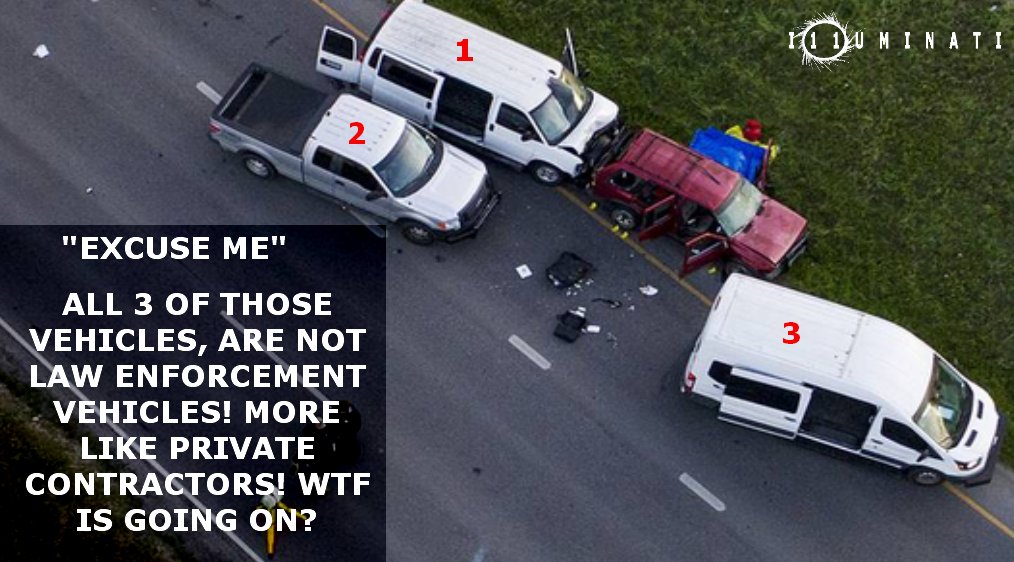 Montaqraph's tweet photo. #BS_ALERT #Patsy #Mule #FallGuy #ObviousLie #CoverUp #Q #Qanon #Qlinton #DeepState #SwampInFullForce #MKUltra #SpooksVans #AustinBomber Such an Odd Scene when you think about it! More like Van's and Vehicles you would see from a Hospital / Medical Facility! https://t.co/nU0DXRssYQ