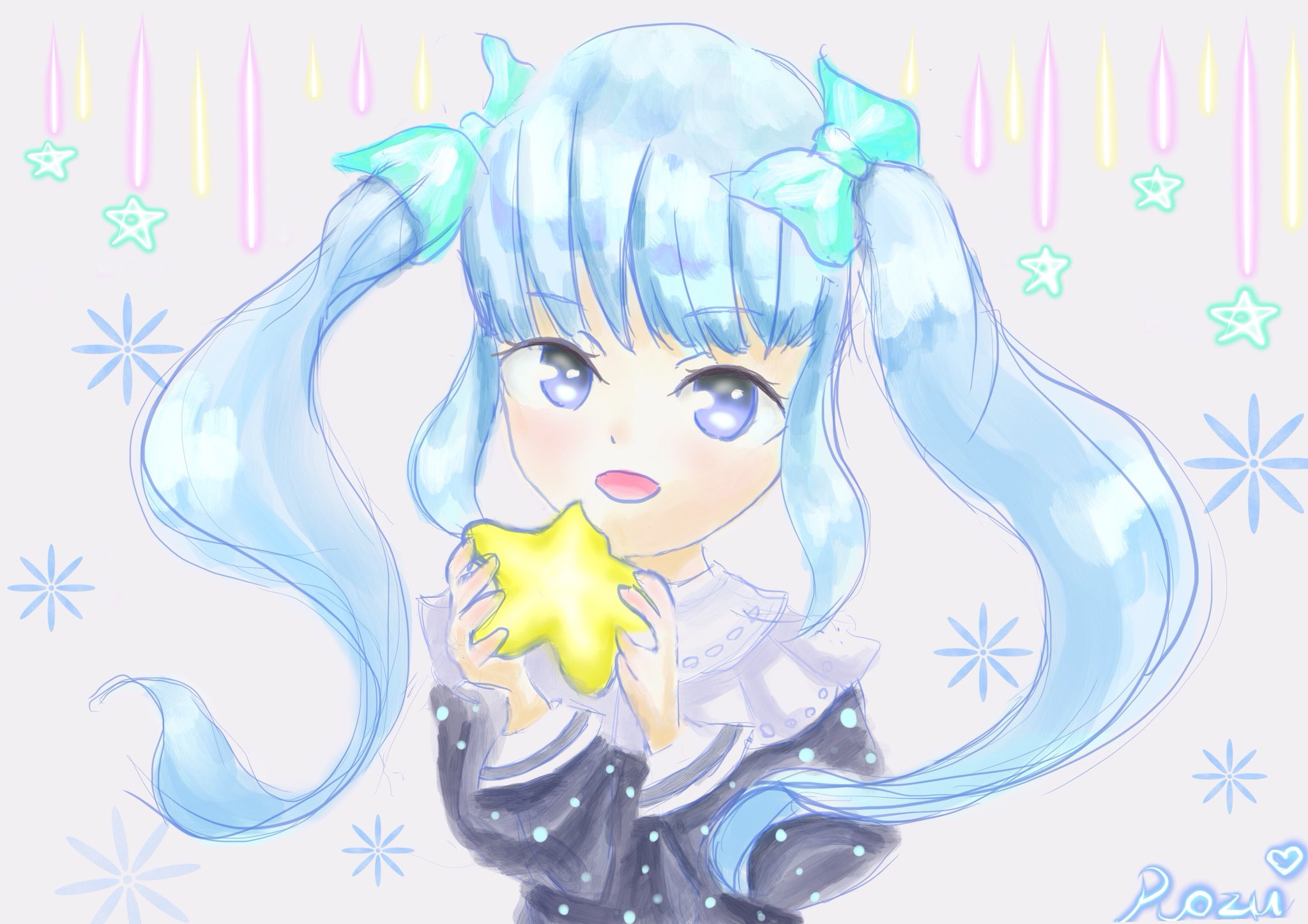 しゅが Twitterren 星を食べる子 イラスト オリジナル 可愛い 女の子 星 創作 T Co Fkqogf8cej Twitter