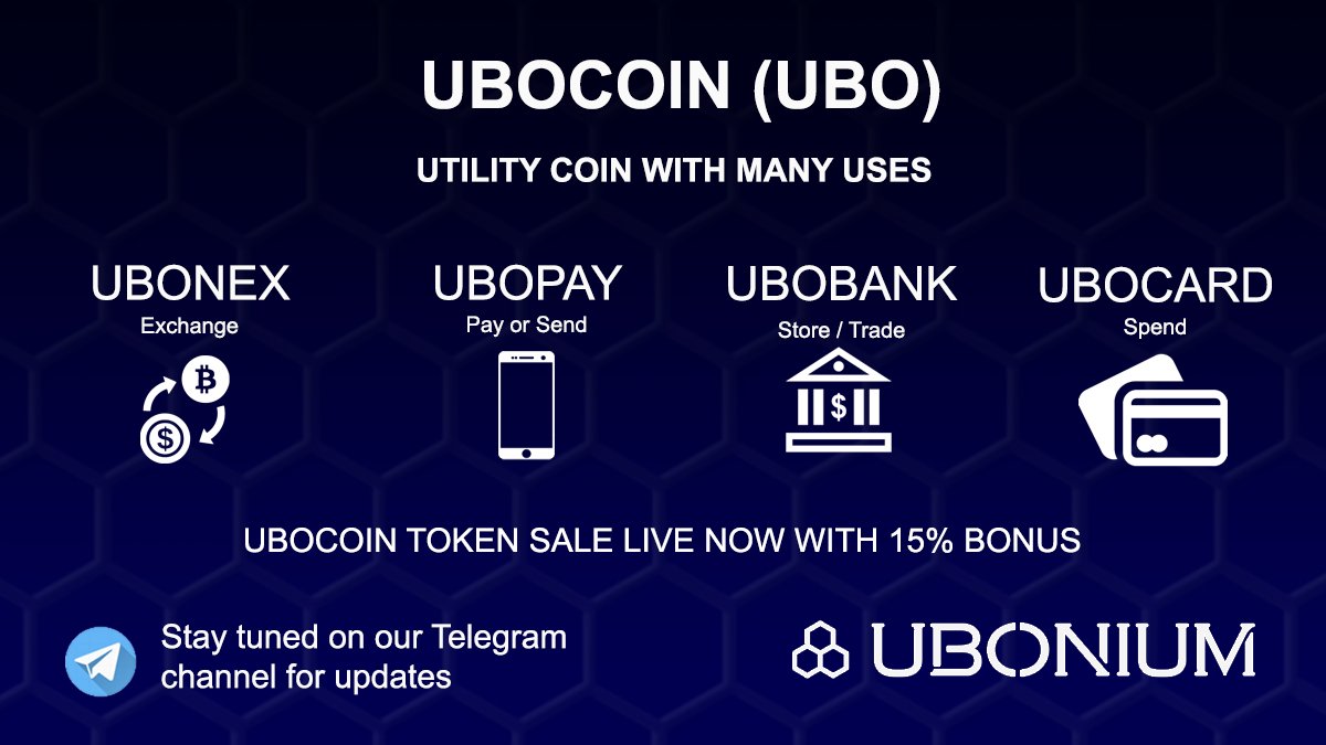 ubonium's tweet image. #Ubocoin is a multi-pupose utility coin that naturally drives demand for its ownership. Pre-qualifies for listing on any exchange and passed the "Howey-Test". Ubocoin is a sustainable digital currency that is secure, scalable, usable and investable within the #Ubonium eco-system.