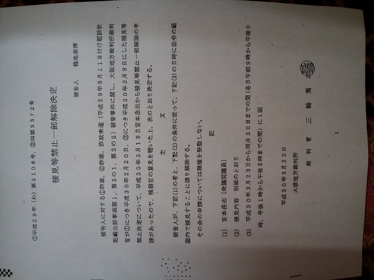 会館の美女 フリーランスのあづみです Twitterren 籠池氏の接見禁止一部解除決定