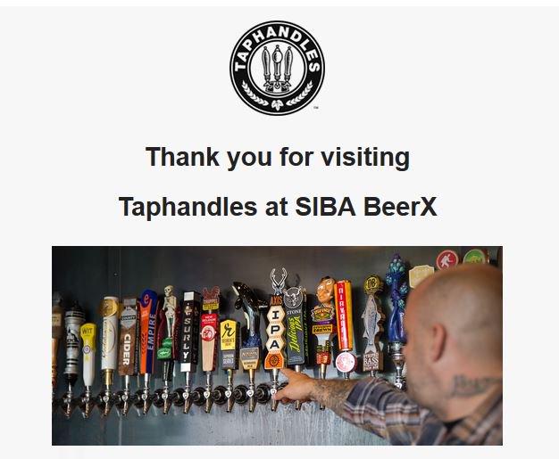 received today to our business email from <a href="/Taphandles/">Taphandles</a> data provided by @SIBA01 we assume. Only problem is, never been members of SIBA - and didn't visit Beer X. So who's telling porkies with data here??