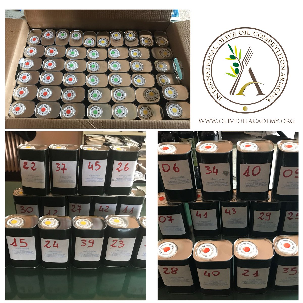 irvea1's tweet photo. #oliveoils anonymized by the notary waiting for final selections of XII International Olive Oil ARMONIA #oliveoilcontest #quality #excellence #oliveoilawards #oliveoilcompetitions #armoniaawards #thebestofarmonia #thebestof  #armoniacompetition #iooc #bestof https://t.co/zwxm9781U4
