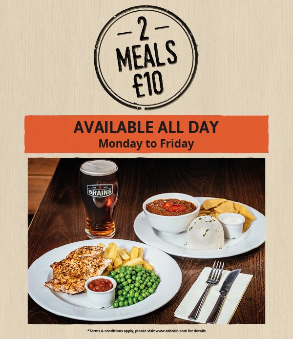 SaltCardiffBay's tweet image. Don’t forget we are serving two meals for £10 all day today! So grab a friend and come down this lunchtime! #2for£10 @MermaidQuay
