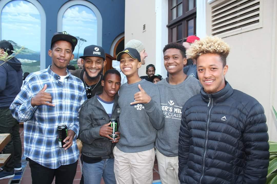9MilesProject's tweet photo. The excitement and pride were palpable at the screening of #RiskyRipples last night. Our older kids accompanied us and it was great to see them networking and to get photobombed by the @MonsterEnergySA team 😊 Well done @bromdog783 #surfing #9MP https://t.co/jT2xdqhV4v