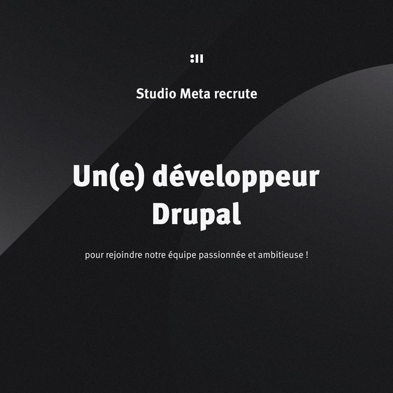 On recrute à #Strasbourg un(e) dev Drupal 🚀studiometa.fr/jobs/developpe… #wdstr #jobs #Drupal