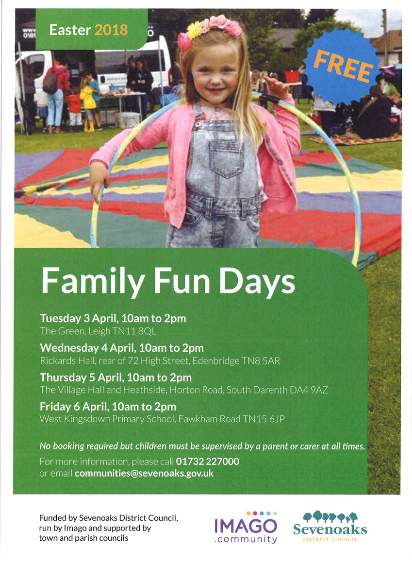 *FREE Family Fun Day* Wednesday 4th April, 10am till 2pm in Rickards Hall! Keep the children entertained for Free this Easter holiday!