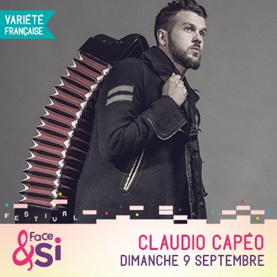 📢 #Festival : <a href="/claudiocapeo/">Claudio Capéo</a> à l'affiche du <a href="/FestivalFACESI/">Festival FACE & SI</a> l'été prochain ! Ouverture de la billetterie le 30 mars 📆 #Vendée #Concerts 🎸