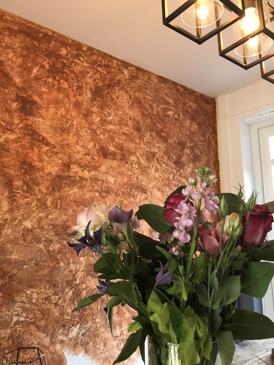 Completed feature wall scattered marm effect bringing some warmth to this home compliments the decor perfectly full range of finishes 😍😍