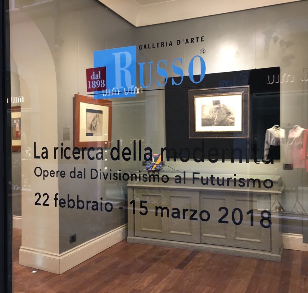 GalleriaRusso's tweet photo. #ultimigiorni per visitare la mostta “La ricerca della #modernità, opere dal #Divisionismo al #Futurismo” via Alibert 20 #roma fino a sabato 24 marzo #umbertoboccioni #giacomoballa #ginoseverini #duiliocambellotti https://t.co/Lu0xbunEc1