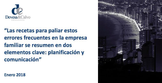 devesalaw's tweet photo. Tres errores frecuentes en la empresa familiar https://t.co/WryYHmsXEt un artículo de @ddevesa https://t.co/rWFc6b5S4e