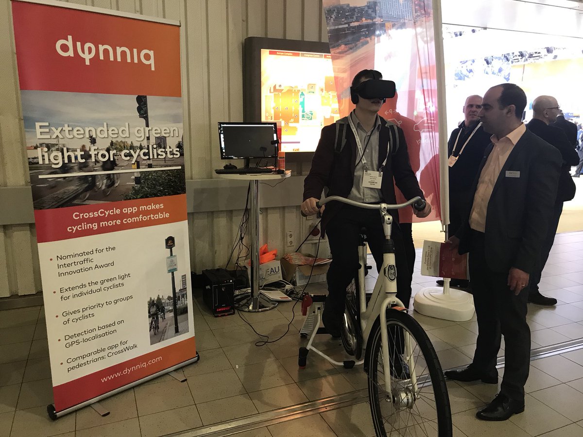 future_urban's tweet photo. Bezoek onze #virtualreality fietsbeleving #cyclespex op de @intertraffic bij het promopoint van @dynniq bij de ingang! https://t.co/6vCFeY48iC