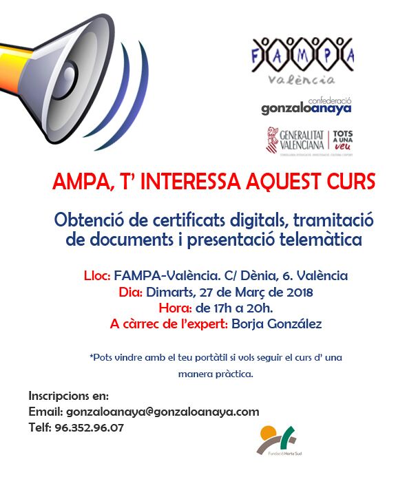 fhortasud's tweet photo. AMPA, t'interessa aquest curs! https://t.co/fUt1OMqH7j
