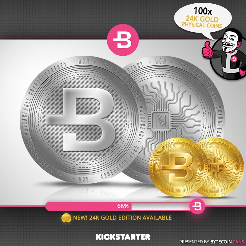 Bytecoin Physical Token 66%!

✅ Limited Edition Coin
✅ Collectable Real Currency
🔶 NEW! 24k Gold Edition Available

- kickstarter.com/projects/domin… … …

🔥 Project Goal is 3000€ 🔥

<a href="/Bytecoin_BCN/">Bytecoin BCN</a> <a href="/BytecoinFans/">Bytecoin.Fans</a> @bytecoin_en 

#Kickstarter #Bytecoin  #altcoin #crypto #Crowdfunding