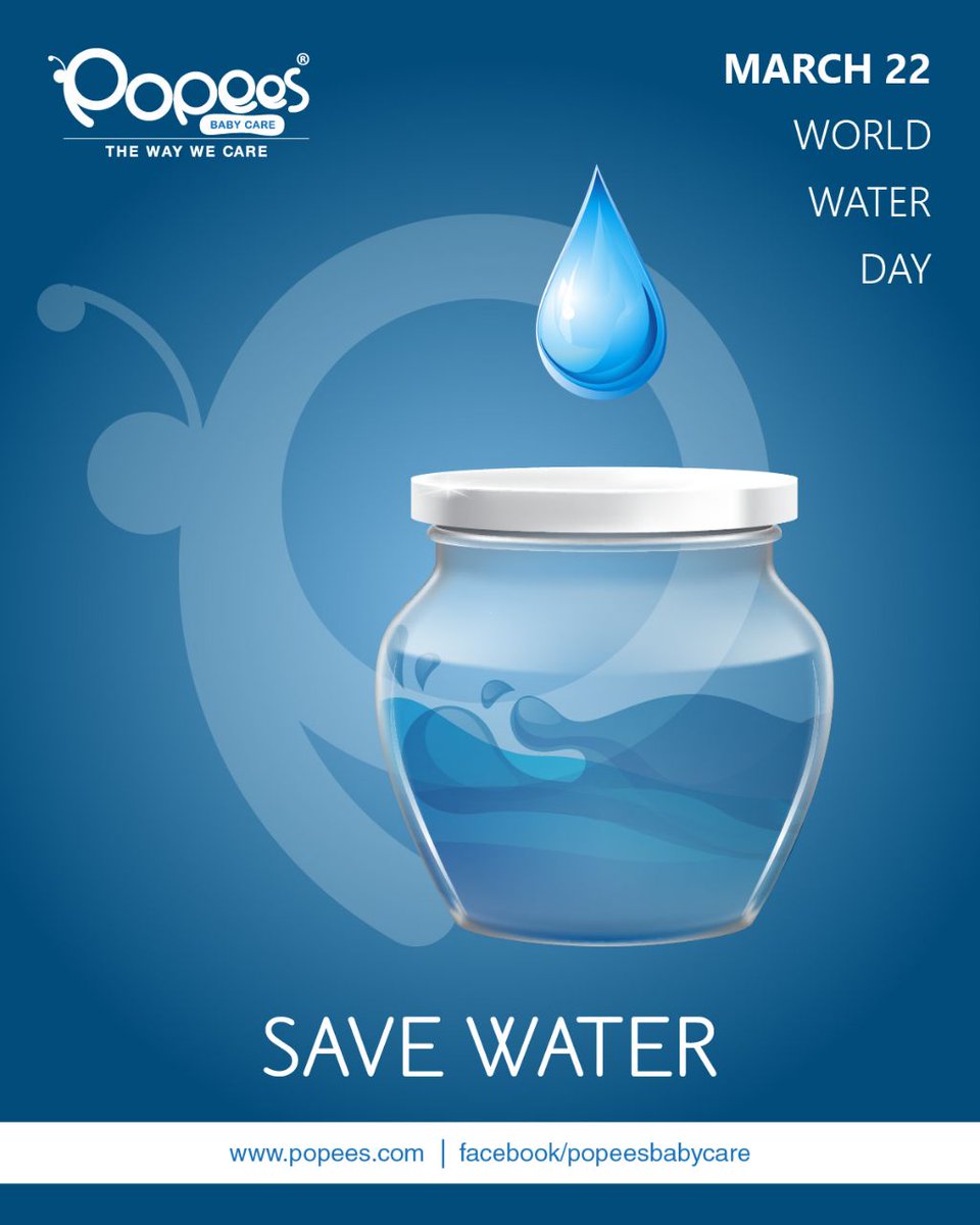 Popees_BabyCare's tweet photo. Save Water to Save Mankind...
World Water Day - March 22
#WaterDay #WaterDay2018 https://t.co/qx7LP7JG3T