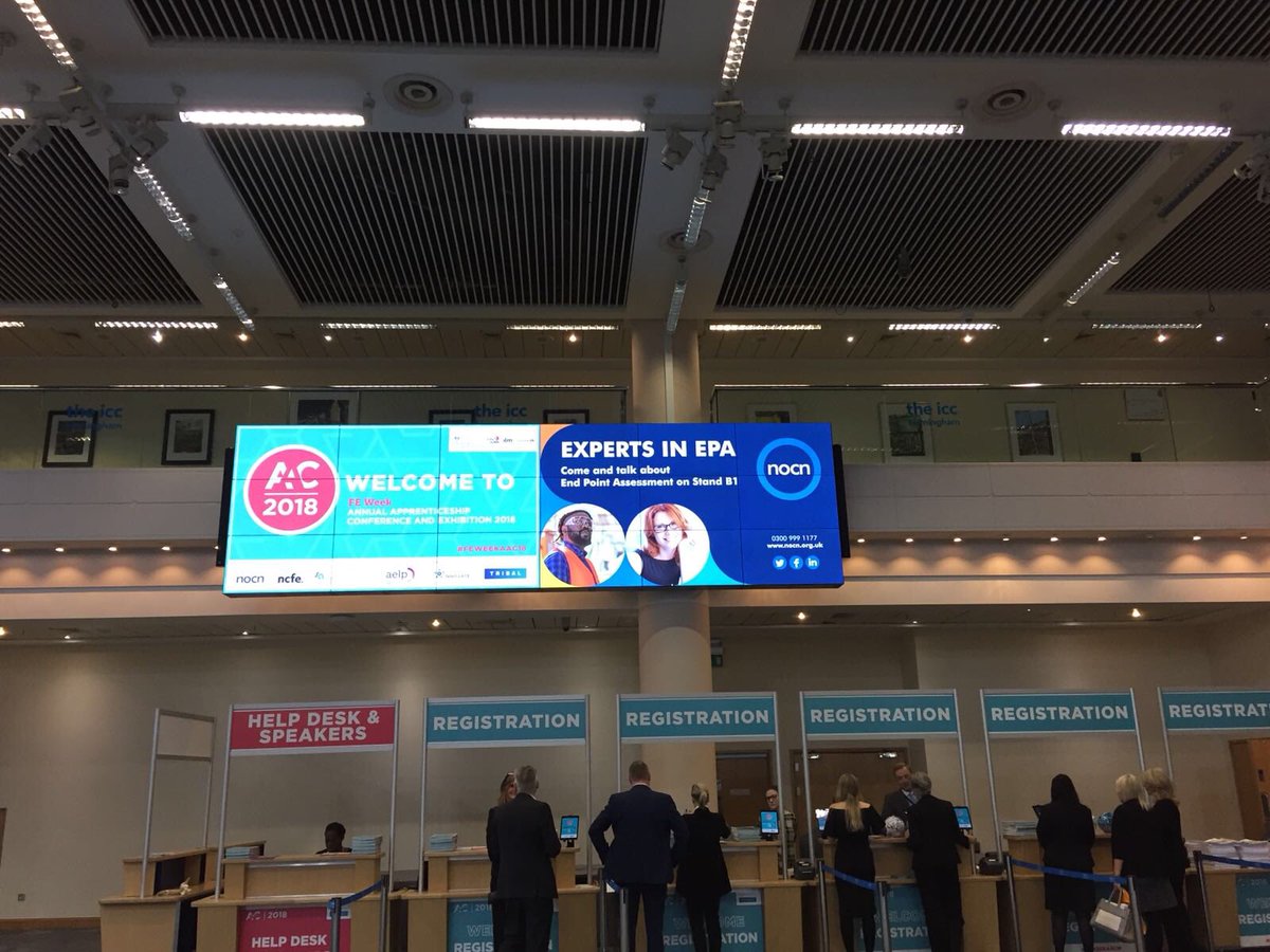 NOCNGroup's tweet image. Back again for day 2 at #FEWeekAAC18, sponsored by NOCN! #apprenticeships