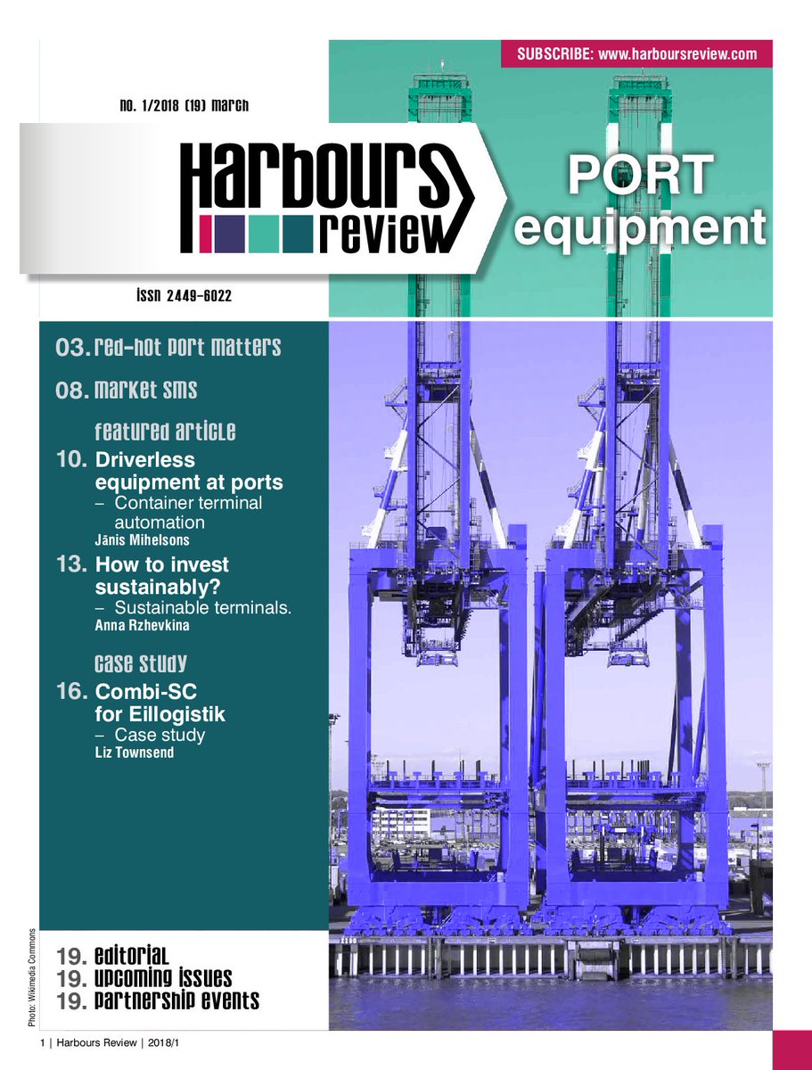 HarboursReview's tweet photo. The first 2018 Harbours Review e-zine with the latest news on Port Equipment is here!  https://t.co/ILOGaNNYko https://t.co/729g57PbBn
