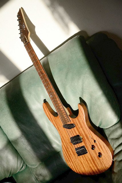 TraqGuitars's tweet photo. Finished shot of the guitar from the previous post. Danish oil finish, Tesla pickups (HB and mini-HB), Gotoh hardware. #traqguitars #traq #guitar #custom #handmade #guitarbuilding # https://t.co/Eo4v6Zi6v6