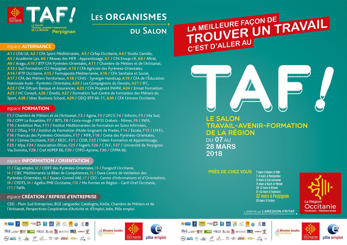 Region Occitanie On Twitter Vos Rdv Taf Sur Tous Les Salons Les Agents De La Region Vous Informent Et Vous Orientent Sur L Emploi Et La Formation Ce 8 Mars
