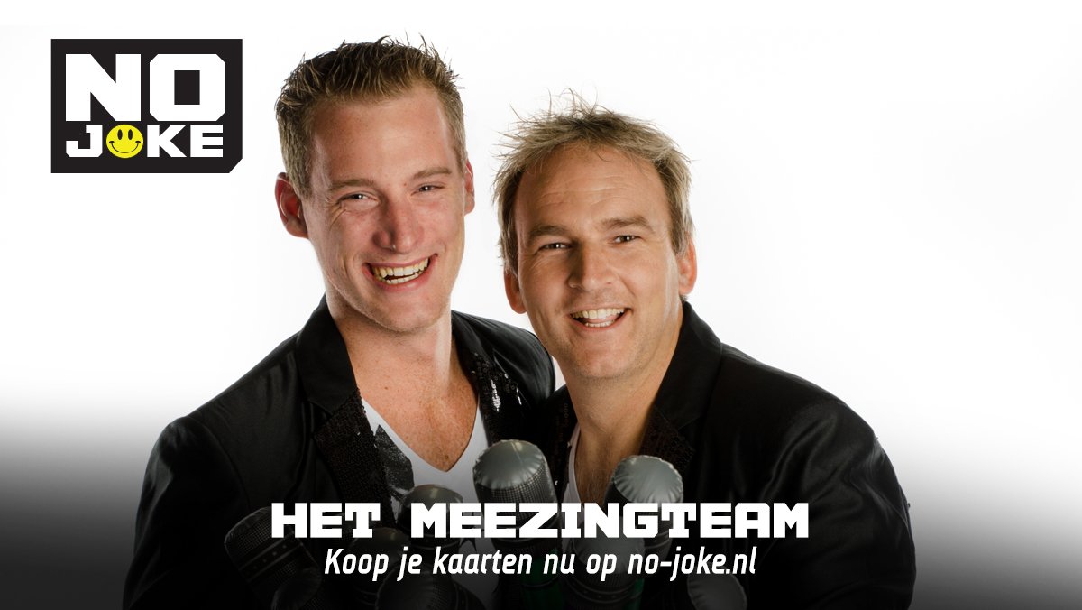 NOJOKE_NL's tweet photo. Bij de laatste editie van NO JOKE was de tent te klein voor Het Meezingteam, vandaar dat deze local heroes op 7 april op het hoofdpodium staan. Met een opblaasmicrofoon in de hand is niet meezingen geen optie! Tickets 👉 https://t.co/SV8EvoJyTh !  #nojoke #aalsmeer https://t.co/gfATuPzE75