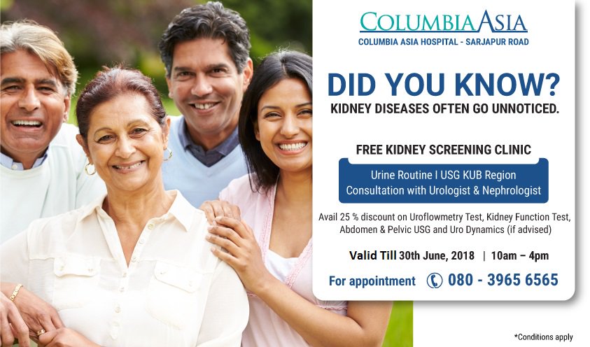 ColumbiaAsiaIn's tweet image. Avail the Clinics at Columbia Asia Hospital - Sarjapur Road. #SarjapurRoad #JointPain #KidneyScreening #ColumbiaVenus #PreConception Packages.