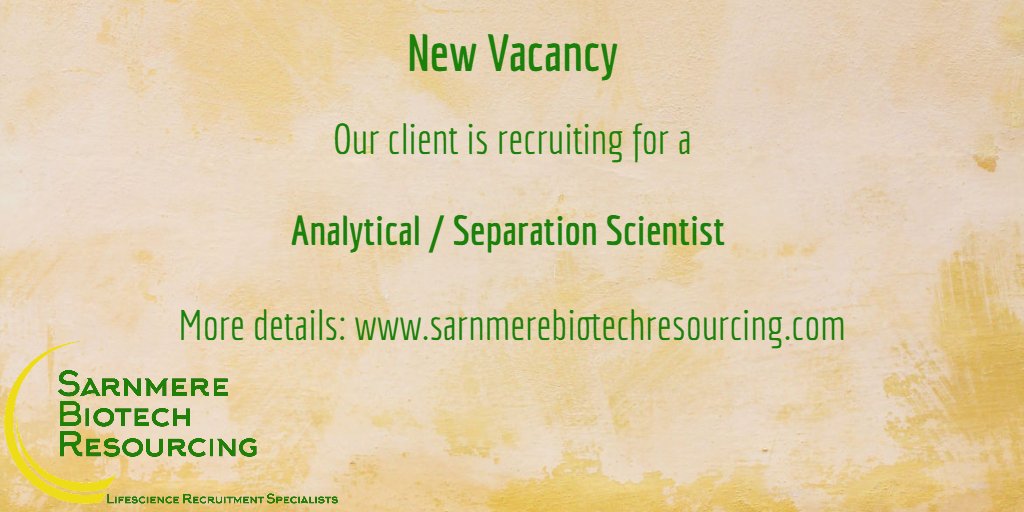 info_sbr's tweet photo. Our client Heptares is recruiting for a Analytical / Separation Scientist  https://t.co/XYFYXYNVFH #scientist #Job #biotech https://t.co/ZjSrrz0cH2