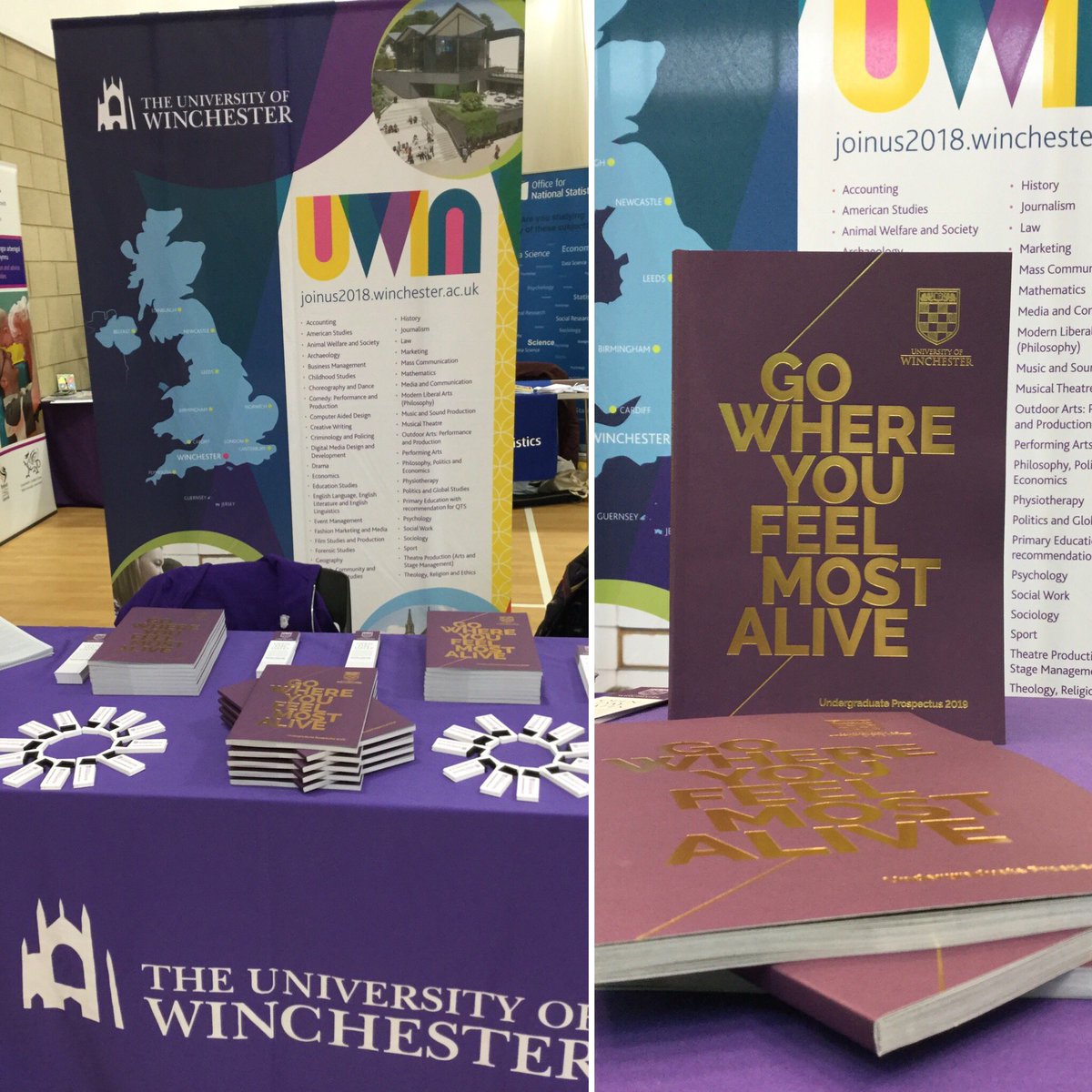 Ready for @coleggwent students to learn more about us! #progressionfair #gowhereyoufeelmostalive