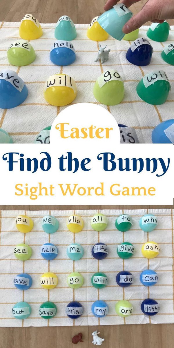 What a fun way to practise sight words leading up to Easter #ACUedu_p